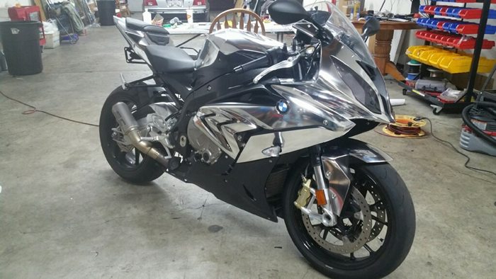 BMW R1000 Bike Chrome Wrap