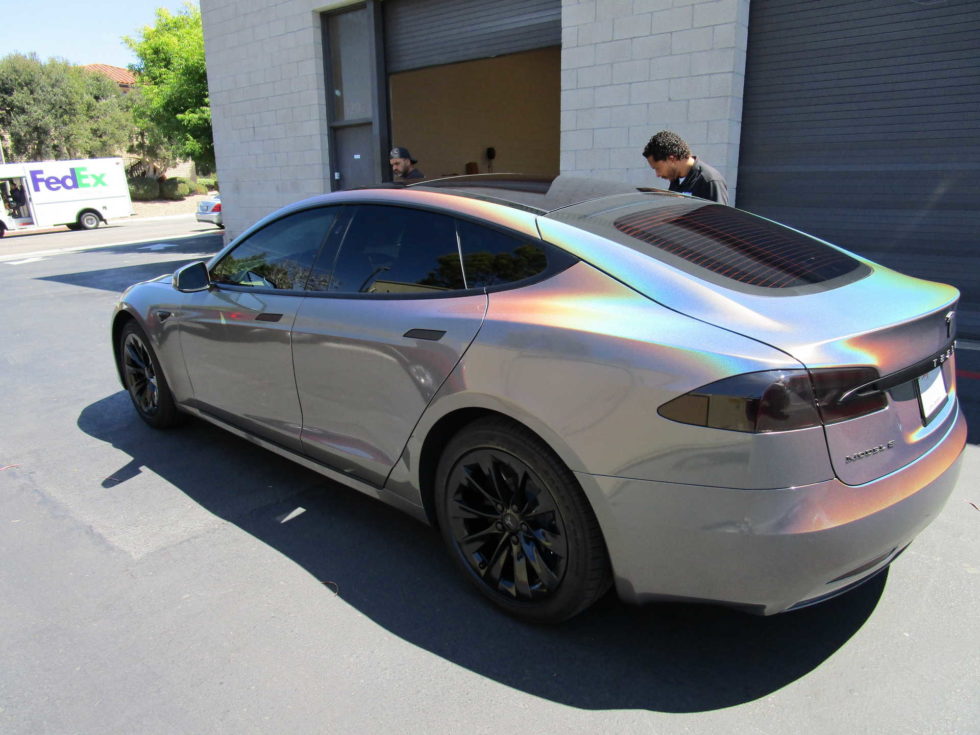 Tesla Model S Rainbow Chrome Color Flip San Diego Vinyl