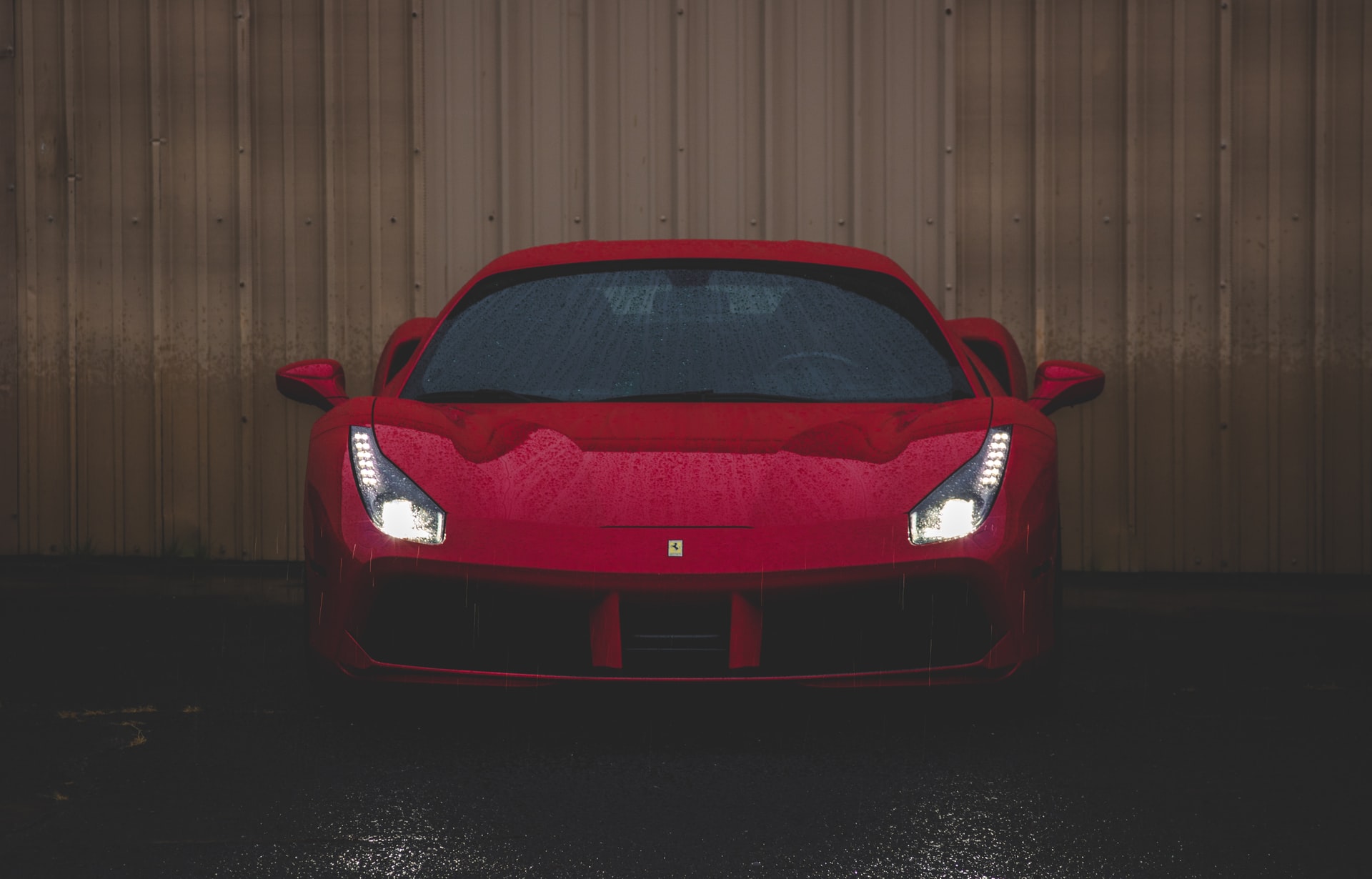 car in the rain