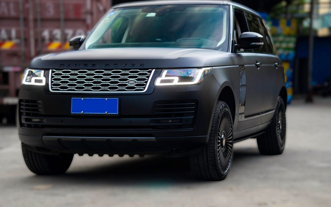 range rover with matte black finish