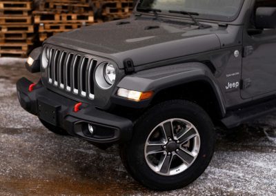 Gray Jeep Wrangler after a vinyl wrap in San Diego
