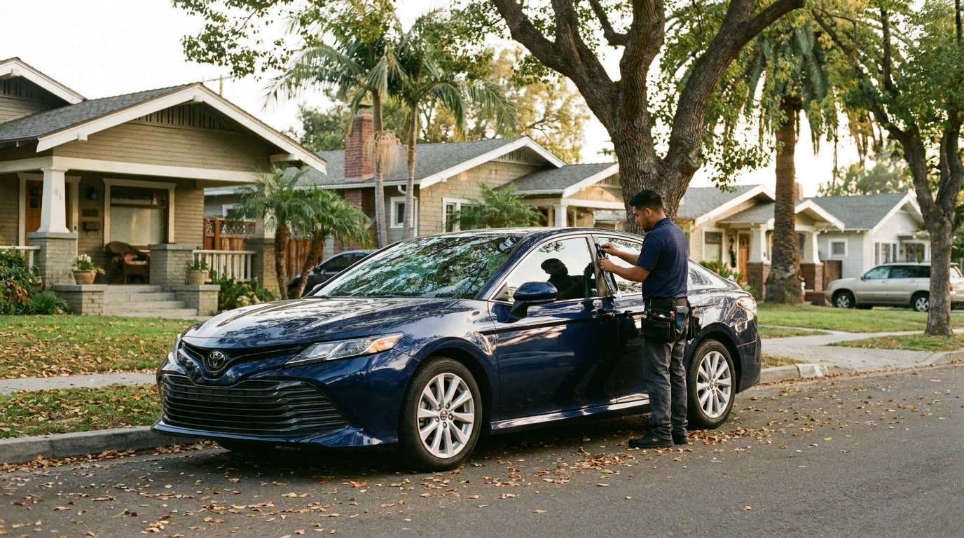 Window tinting and paint protection for a Toyota Camry in Clairemont San Diego