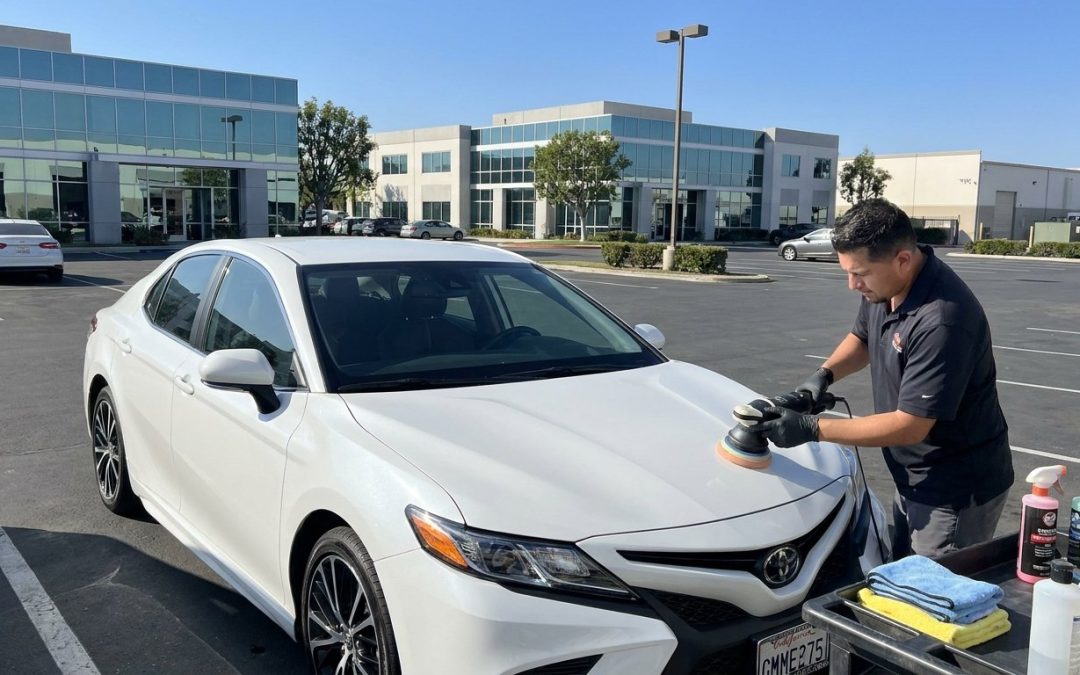 Ceramic coating application on a Toyota Camry in Kearny Mesa San Diego