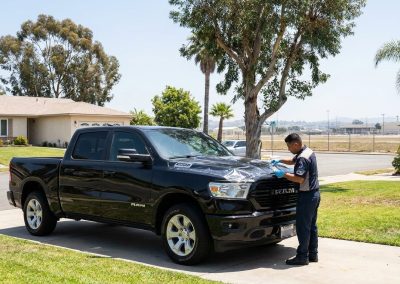 Window tinting and PPF installation on a truck near MCAS Miramar San Diego
